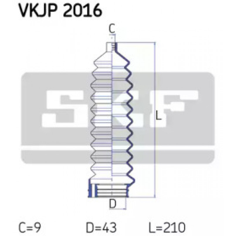 VKJP 2016 SKF - Пильовик привідного валу
